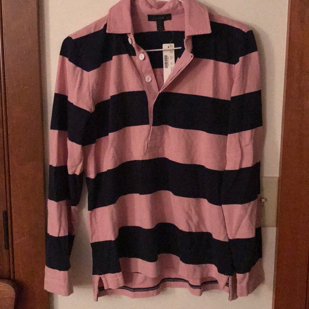 j crew striped polo shirt